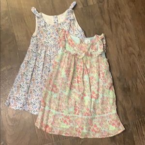 2 floral Gap dresses